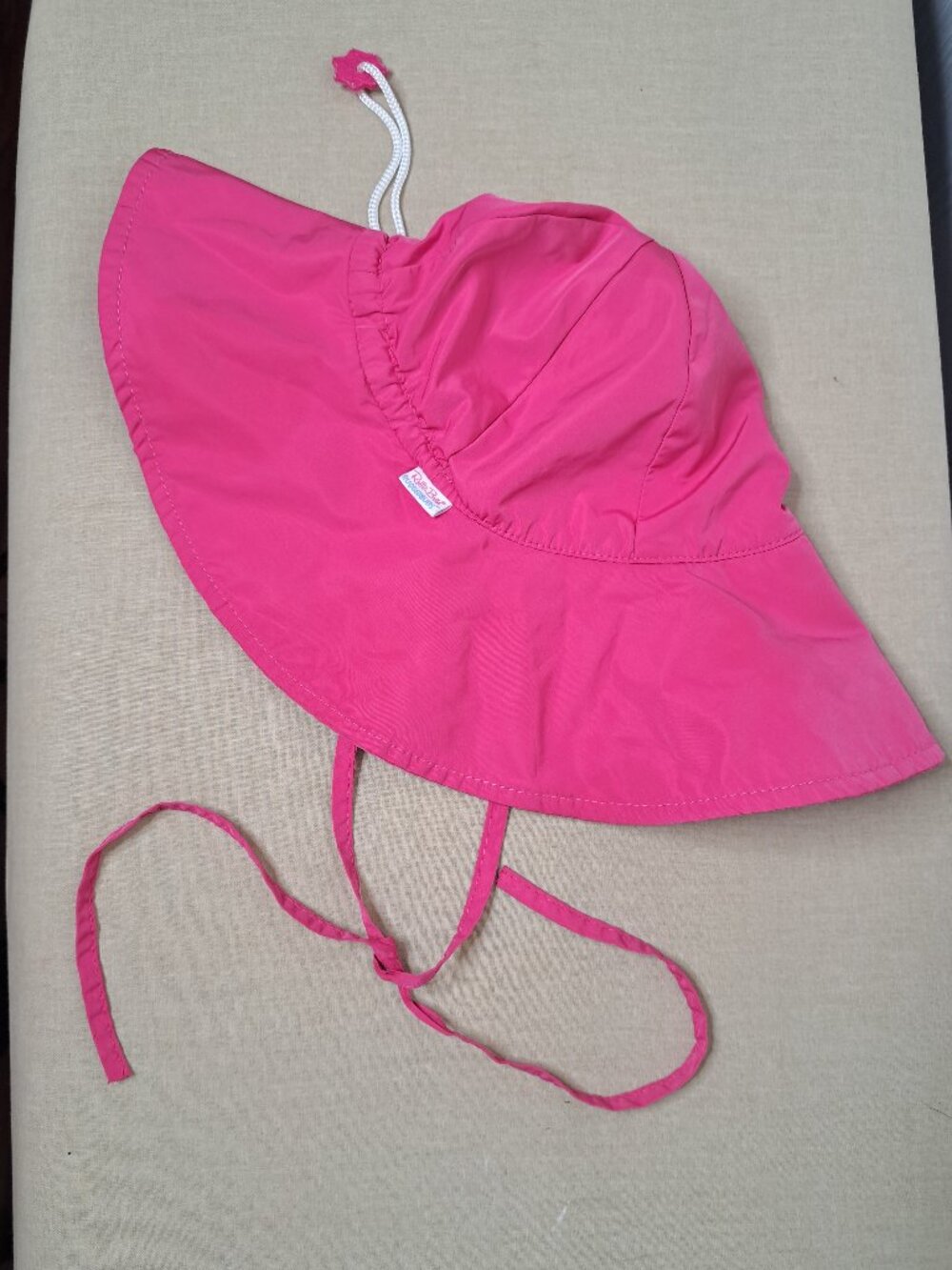RuffleButts RuggedButts Kids Sun Neon Magenta Sun Protective Hat 12-24m